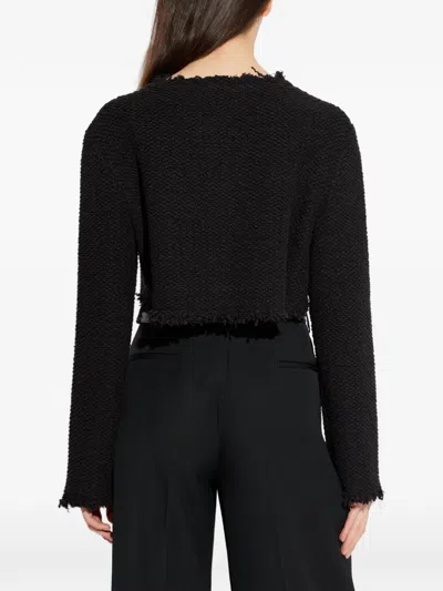 Jil Sander Long-sleeved Pullover In Black