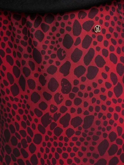 Marc Aurel Patterned Midi Skirt In Red