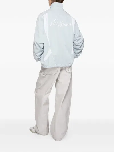 Acne Studios Logo-embroidered Jacket In Blue