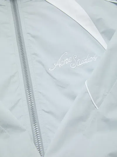 Acne Studios Logo-embroidered Jacket In Blue