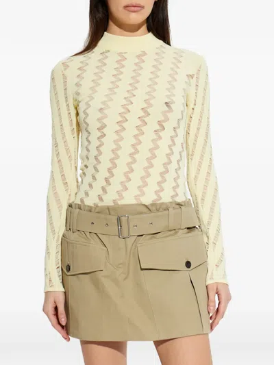Iro Aliona Zigzag-pattern Top In Yellow
