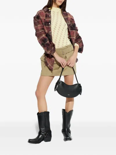 Iro Belt Loop Mini Skirt In Brown