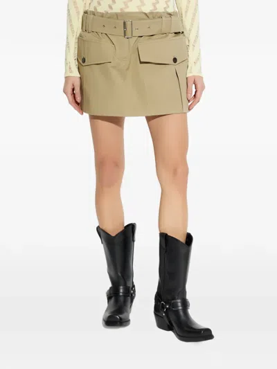 Iro Belt Loop Mini Skirt In Brown