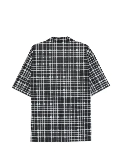 Lanvin Check-pattern Shirt In Black