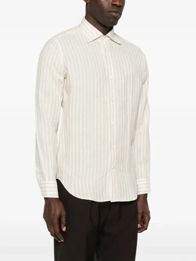 Eleventy Striped-pattern Shirt In Neutral
