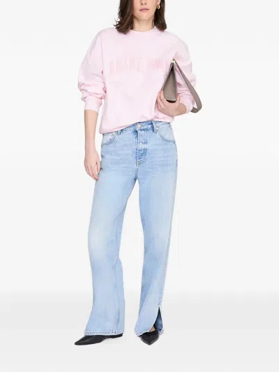 Anine Bing Spencer Sweatshirt In Pink