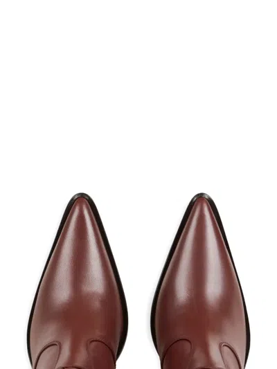 Etro Leather Wedge Ankle Boots In Multi