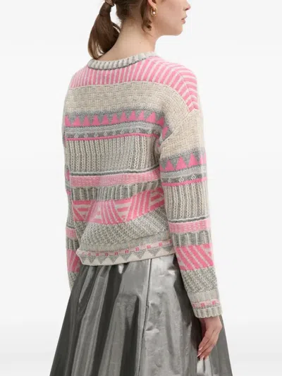 Ouí Geometric-pattern Sweater In Multi