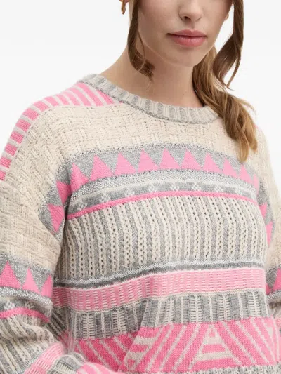 Ouí Geometric-pattern Sweater In Multi