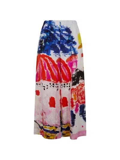Daniela Gregis Drawing-detail Trousers In Multi