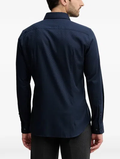 Joop Patterned Button-up Shirt In Blue