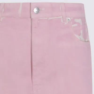 Marni Tailored Trousers Belt Loops Back Pockets In Pink