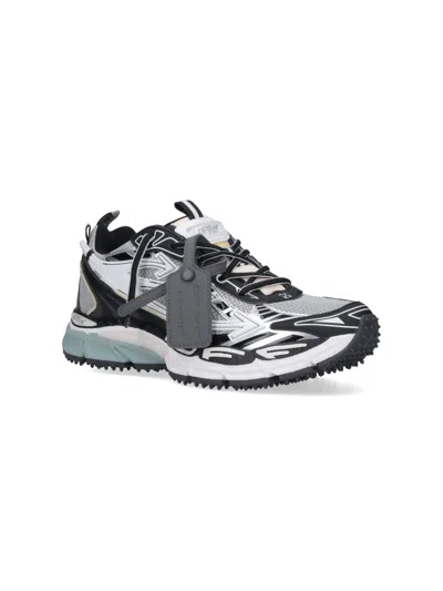 Off-white Sneakers With Detachable Zip Tie And Mesh In Multi