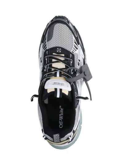 Off-white Sneakers With Detachable Zip Tie And Mesh In Multi