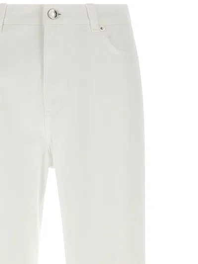 Dolce & Gabbana Women White Cotton Denim Flared Jeans In White