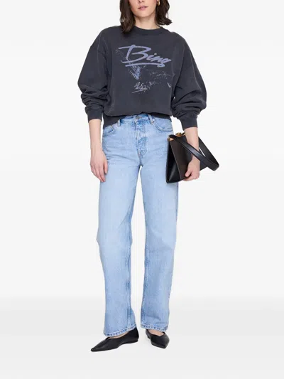 Anine Bing Vintage-inspired Graphic Eagle Sweatshirt In Blue