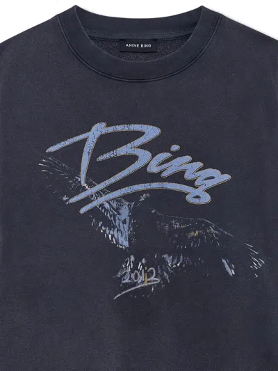 Anine Bing Vintage-inspired Graphic Eagle Sweatshirt In Blue