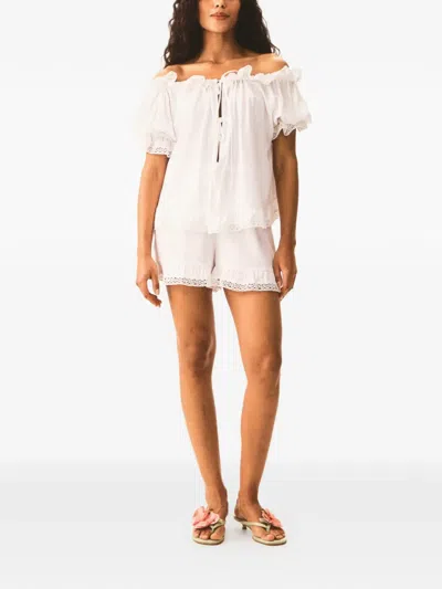 Sleeper Romantica Ruffled Lounge Set In White