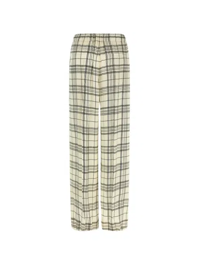 Jil Sander Checked Elasticated Trousers In Neutral