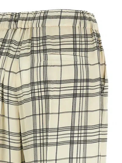 Jil Sander Checked Elasticated Trousers In Neutral