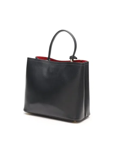 Prada Medium Saffiano Panier Bag In Black