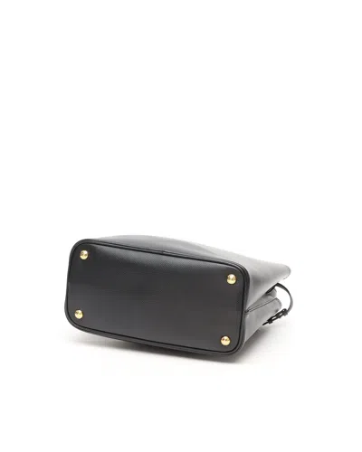 Prada Medium Saffiano Panier Bag In Black