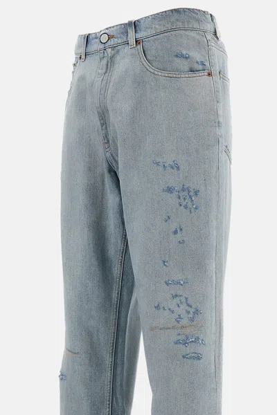 Mm6 Maison Margiela Used Effect Jeans In Gray
