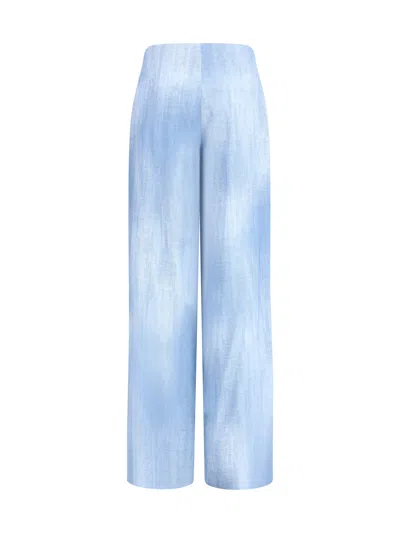 Ermanno Scervino Viscose Trousers In Blue