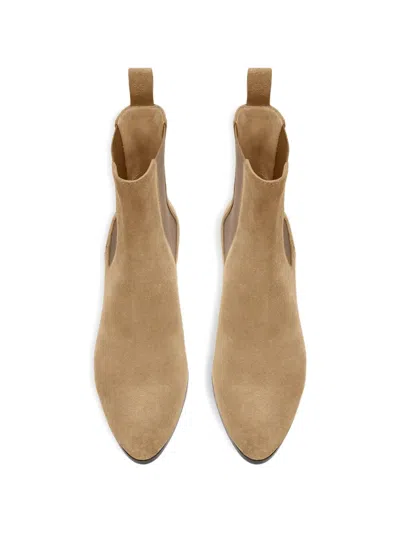 Odissi Almond Toe Pull-tab Boots In Brown