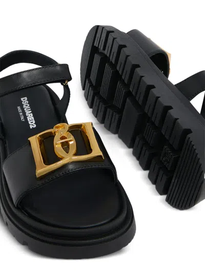 Dsquared2 Logo-detail Sandals In Multi