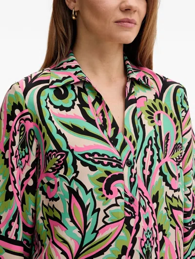 Joseph Ribkoff Patterned Three-quarter-sleeve Top In Multi