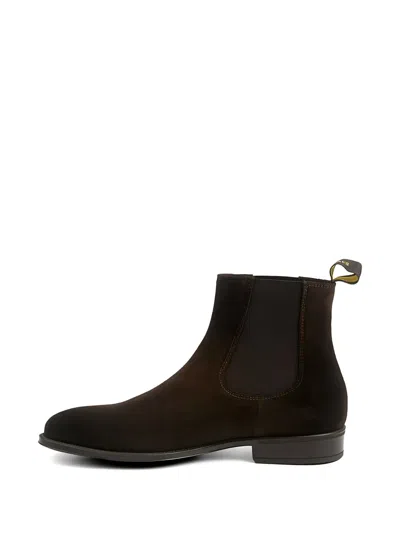Doucal's Brown Suede Ankle Boot In Multi