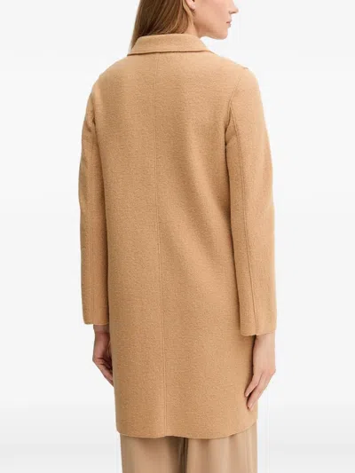 Ouí Notched-collar Button Coat In Neutral