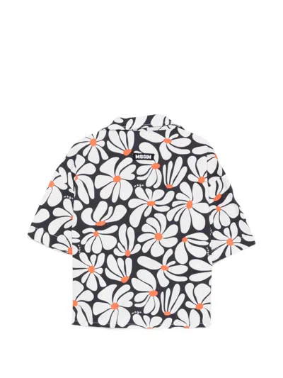 Msgm Floral-pattern Shirt In Multi