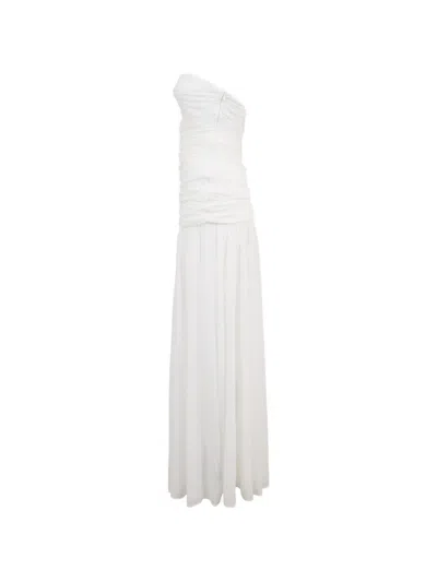 Retroféte Adele Strapless Maxi Dress In White