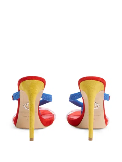 Dsquared2 Clear Strap Mule Sandals In Multi