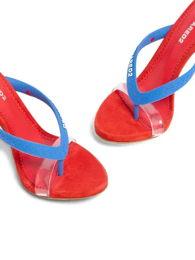 Dsquared2 Clear Strap Mule Sandals In Multi