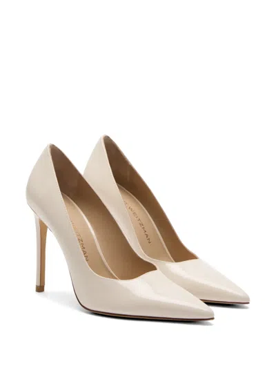 Stuart Weitzman Pointed-toe Pumps In Neutral