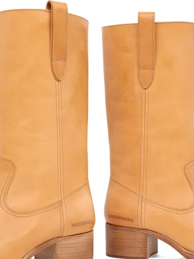 Dsquared2 Pull-tab Boots In Brown