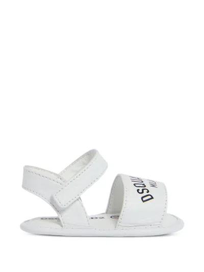 Dsquared2 Logo-strap Sandals In White