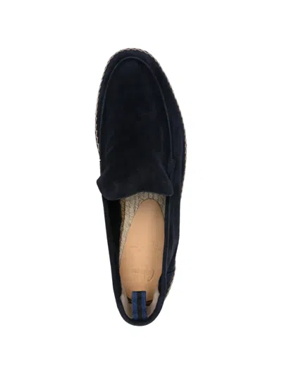 Castaã±er Java Blue Espadrillas With Contrasting Stitching And Pull-tab At The Heel In Suede Man In Blue