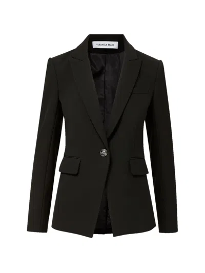 Veronica Beard Miller Stretch Crepe Dickey Jacket In Black