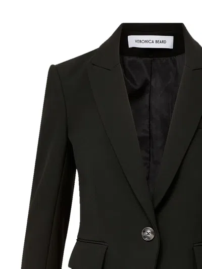 Veronica Beard Miller Stretch Crepe Dickey Jacket In Black