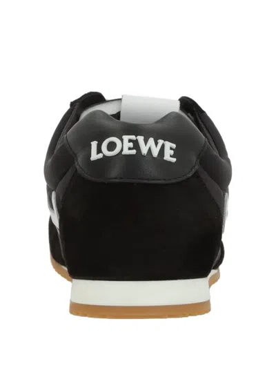 Loewe Womens Blk/white Ballet Runner 2.0 Suede And Woven Low-top Trainers Eur 36 / 3 Uk In Black