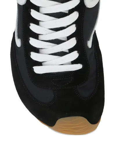 Loewe Womens Blk/white Ballet Runner 2.0 Suede And Woven Low-top Trainers Eur 36 / 3 Uk In Black