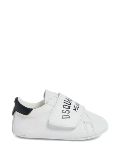Dsquared2 Touch-strap Sneakers In White