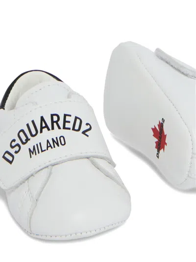 Dsquared2 Touch-strap Sneakers In White
