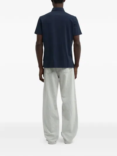 Aspesi Cotton Jersey Polo Shirt In Blue
