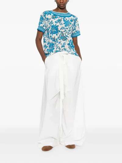 Etro Pattern-printed Short-sleeved Top In Blue
