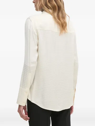 Ouí Buttoned Patterned Shirt In White